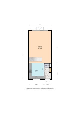 Vlietpolderstraat 12, 2493 WG Den Haag - Plattegrond begane grond Vlietpolderstraat 12 - Den Haag.jpg