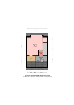 Vlietpolderstraat 12, 2493 WG Den Haag - Plattegrond zolder Vlietpolderstraat 12 - Den Haag.jpg