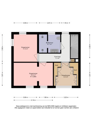 Marcus Aureliuslaan 18, 2493 ZW Den Haag - Plattegrond 1e verdieping Marcus Aureliuslaan 18 - Den Haag.jpg