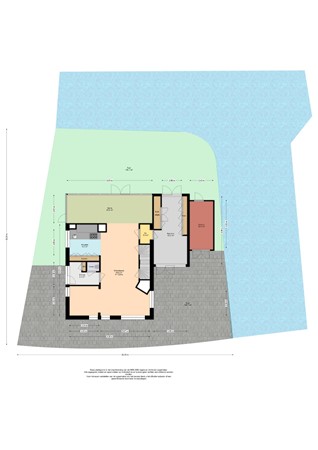 Marcus Aureliuslaan 18, 2493 ZW Den Haag - Plattegrond begane grond perceel Marcus Aureliuslaan 18 - Den Haag.jpg