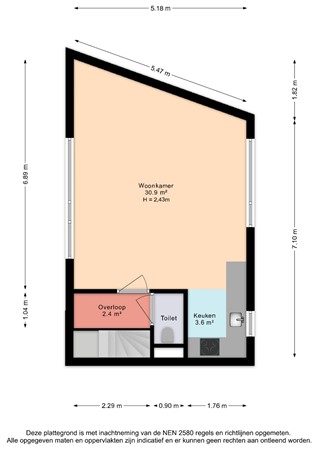 Leliekeverstraat 51, 2492 RH Den Haag - Plattegrond 2e verdieping Leliekaverstraat 51 - Den Haag.jpg