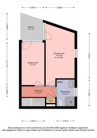Leliekeverstraat 51, 2492 RH Den Haag - Plattegrond 3e verdieping Leliekaverstraat 51 - Den Haag.jpg