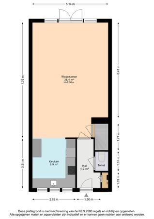 Zandberglaan 33, 2493 BH Den Haag - Plattegrond begane grond Zanberglaan 33 - Den Haag.jpg