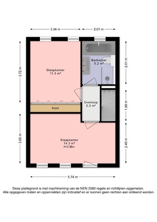 Zandberglaan 33, 2493 BH Den Haag - Plattegrond 1e verdieping Zanberglaan 33 - Den Haag.jpg
