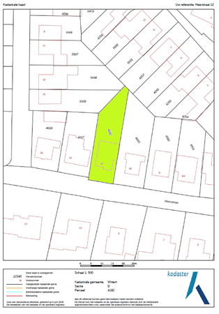 Heerstraat 12, 6285 AP Epen - kadastrale kaart