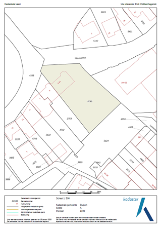Prof. Cobbenhagenstraat 3, 6271 BM Gulpen - kadastrale kaart