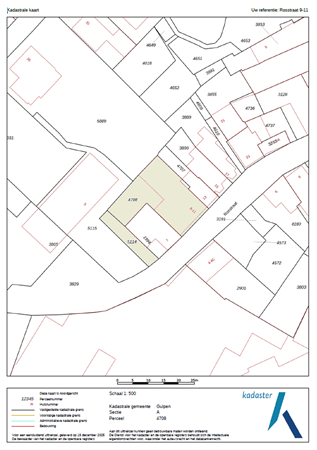 Rosstraat 9, 6271 BG Gulpen - kadastrale kaart