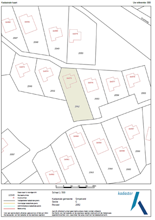 Kruinweg 1-75, 6369 TZ Simpelveld - kadastrale kaart