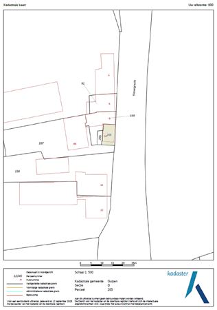 Kiewegracht 8A, 6271 BN Gulpen - kadastrale kaart