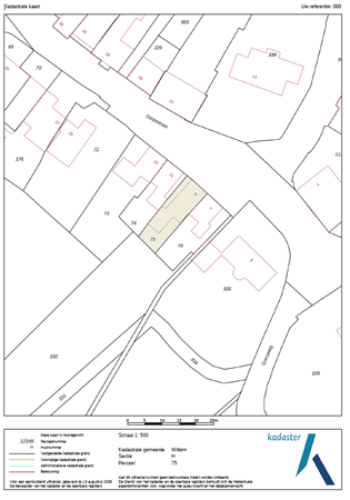 Dorpsstraat 9, 6277 NC Slenaken - kadastrale kaart