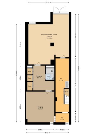 Groen van Prinstererstraat 40, 6828 VX Arnhem - Souterrain - 2D.jpg