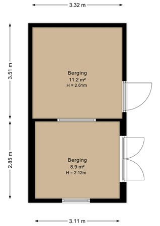 Groen van Prinstererstraat 40, 6828 VX Arnhem - Berging - 2D.jpg