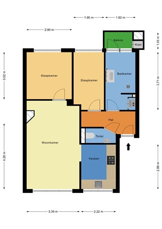 Floorplan - Lyonnetstraat 79, 2522 NC Den Haag