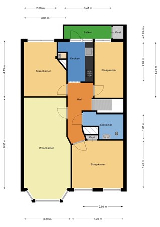 Floorplan - Lunterenstraat 226, 2573 PX Den Haag