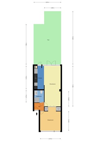 Floorplan - Walchersestraat 58C, 3083 NP Rotterdam