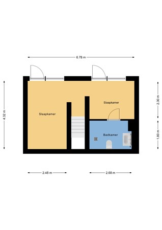 Floorplan - Terbregse Rechter Rottekade 248, 3055 XJ Rotterdam