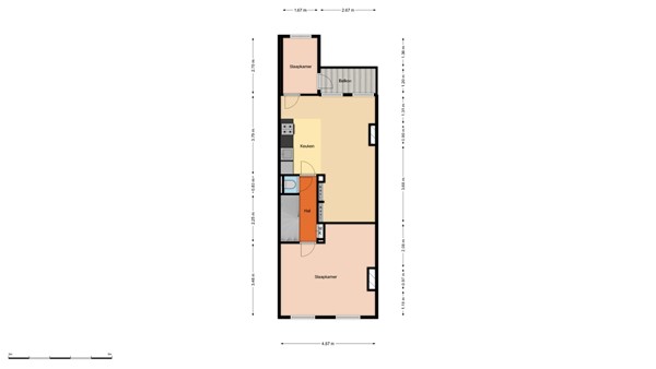Floorplan - Gerard Scholtenstraat 21B, 3035 SC Rotterdam