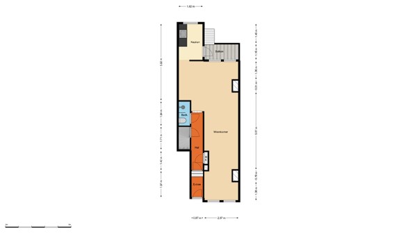 Floorplan - Gerard Scholtenstraat 21A, 3035 SC Rotterdam