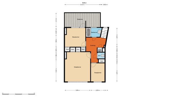 Floorplan - Schieweg 47C, 3038 AE Rotterdam