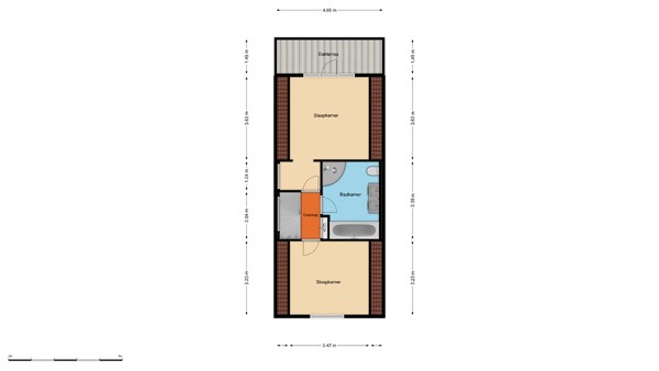 Floorplan - Bergstraat 61B, 3035 TC Rotterdam