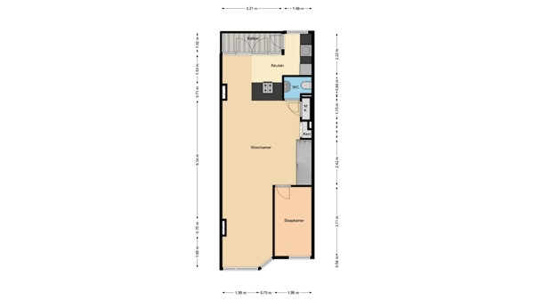 Floorplan - Geertsemastraat 11A, 3038 XA Rotterdam