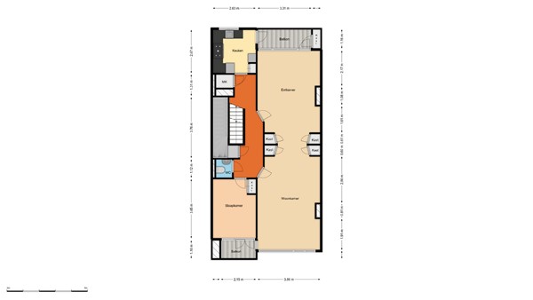 Floorplan - Stadhoudersweg 110B, 3039 CK Rotterdam