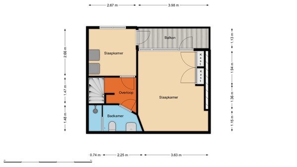 Floorplan - Stadhoudersweg 110B, 3039 CK Rotterdam