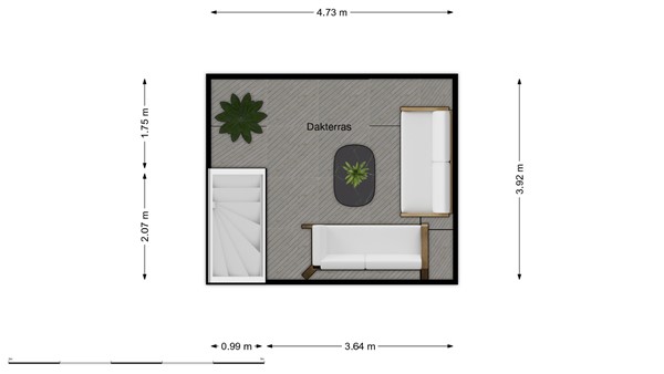 Floorplan - Bergpolderstraat 49A02, 3038 KA Rotterdam