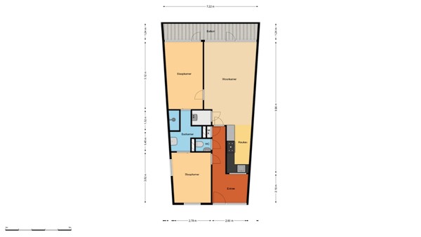 Floorplan - Koenraad Bothstraat 72, 3065 KM Rotterdam