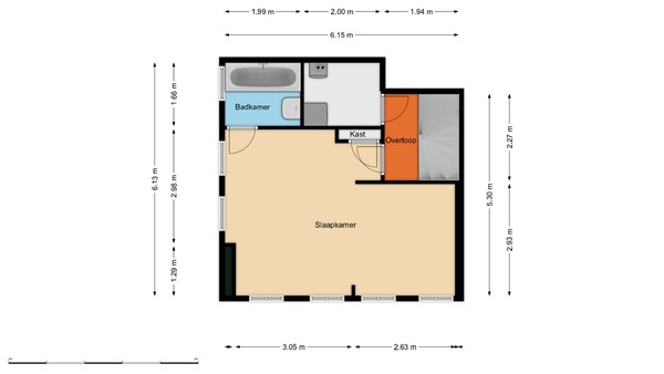 Floorplan - Noorderhavenkade 87A03, 3039 RK Rotterdam