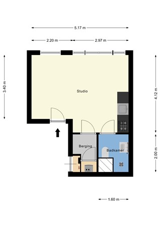 Floorplan - Schiekade 46F, 3032 AK Rotterdam