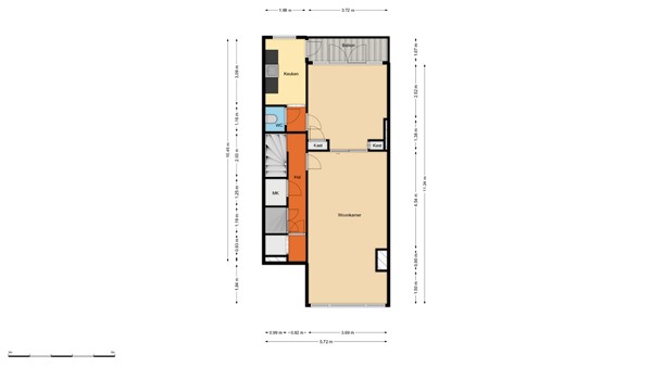 Floorplan - Pleinweg 13D, 3081 JB Rotterdam