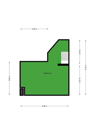Floorplan - Schieweg 231A03, 3038 AW Rotterdam