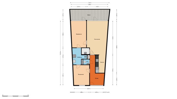 Floorplan - Marinus Batenburgplein 52, 3065 KL Rotterdam