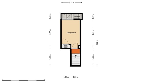 Floorplan - Straatweg 61B, 3051 BD Rotterdam