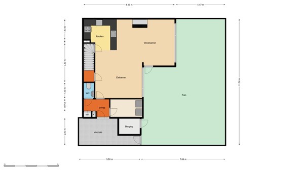 Floorplan - Ben Websterstraat 28, 3069 XJ Rotterdam