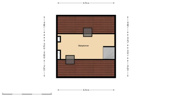 Floorplan - Lisbloemstraat 65B, 3051 TP Rotterdam