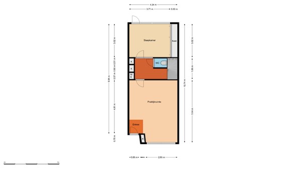 Floorplan - Pijpbloem 13, 3068 AM Rotterdam