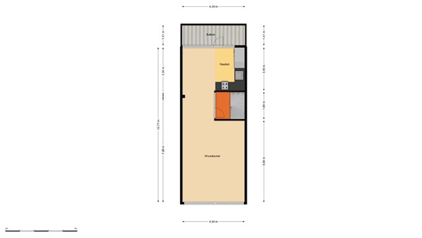 Floorplan - Pijpbloem 13, 3068 AM Rotterdam