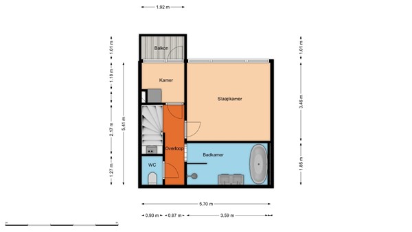 Floorplan - Schieweg 188C02, 3038 BL Rotterdam
