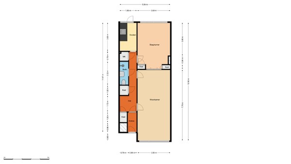 Floorplan - Pleinweg 17A, 3081 JC Rotterdam