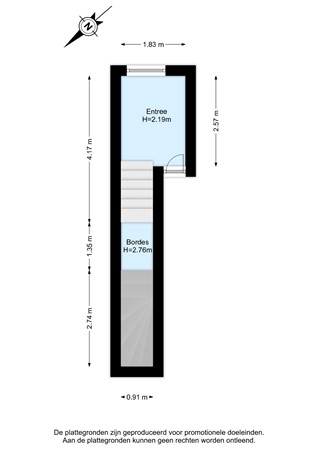 Floorplan - Bergselaan 285C, 3038 CE Rotterdam