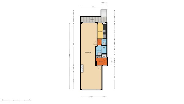 Floorplan - Scheveningsestraat 8A, 3032 RG Rotterdam