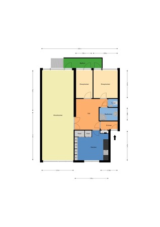 Floorplan - Statensingel 154A, 3039 LW Rotterdam
