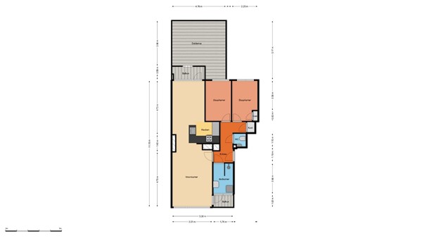 Floorplan - Jonker Fransstraat 103B, 3031 AP Rotterdam