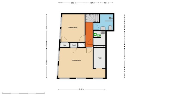 Floorplan - Gordelweg 184-02L, 3038 GG Rotterdam