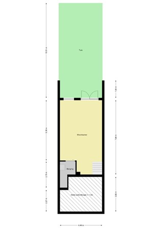 Floorplan - Osseweistraat 36B, 3023 DD Rotterdam