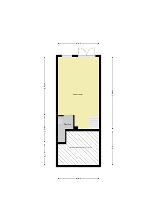 Floorplan - Osseweistraat 36B, 3023 DD Rotterdam