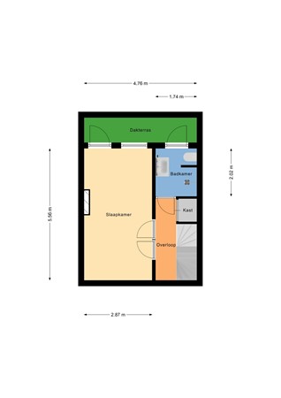 Floorplan - Mathenesserdijk 274B01, 3026 GN Rotterdam