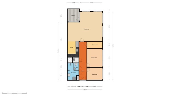 Floorplan - Piet Paaltjensplein 82, 3027 TZ Rotterdam
